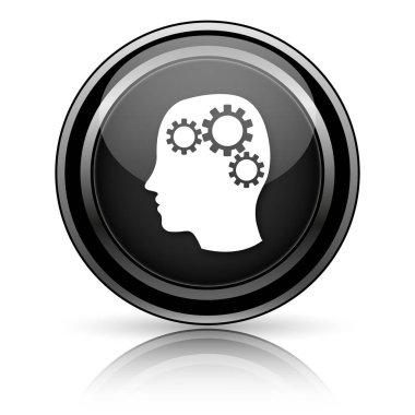 Beyaz arka planda siyah parlak simgesi