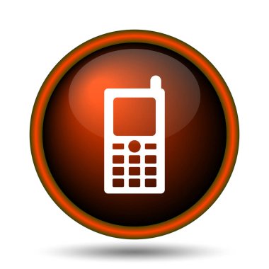 Hareket eden telefon simgesi. Beyaz arka plan üzerinde Internet düğmesi