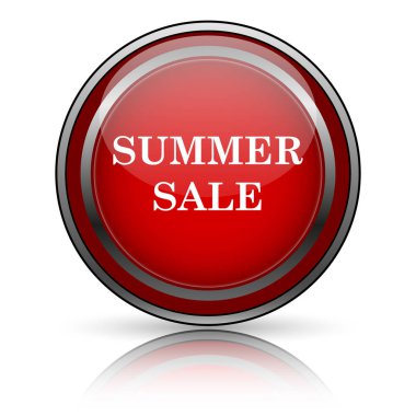 Beyaz zemin üzerine kırmızı parlak simge. Internet düğmesi.