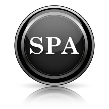 Beyaz arka planda siyah parlak simgesi