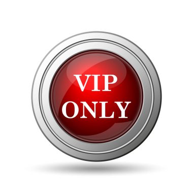 VIP sadece kutsal kişilerin resmi. Beyaz arka plan üzerinde Internet düğmesi