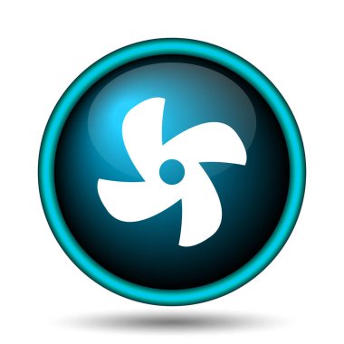 Fan simge. Beyaz arka plan üzerinde Internet düğmesi