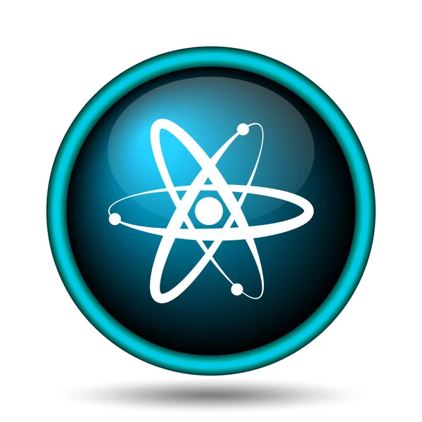 Atomlar Simgesi Beyaz Arka Plan Üzerinde Internet Düğmesi — Stok fotoğraf