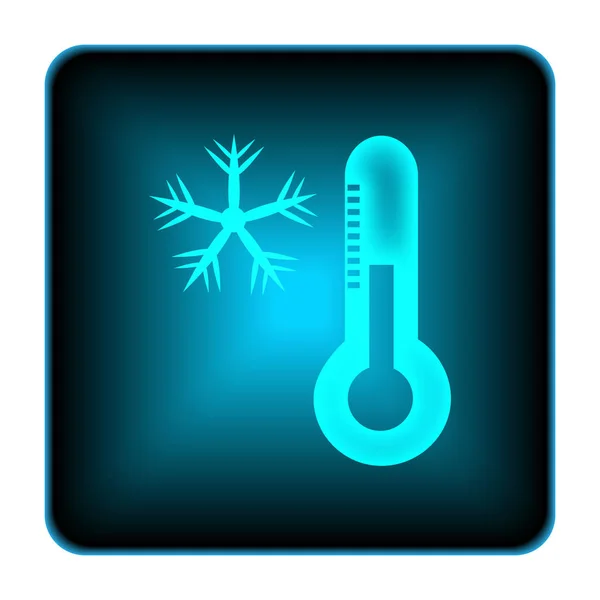 Schneeflocke mit Thermometer-Symbol — Stockfoto