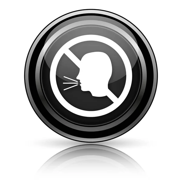 Black shiny icon — Stock Photo, Image