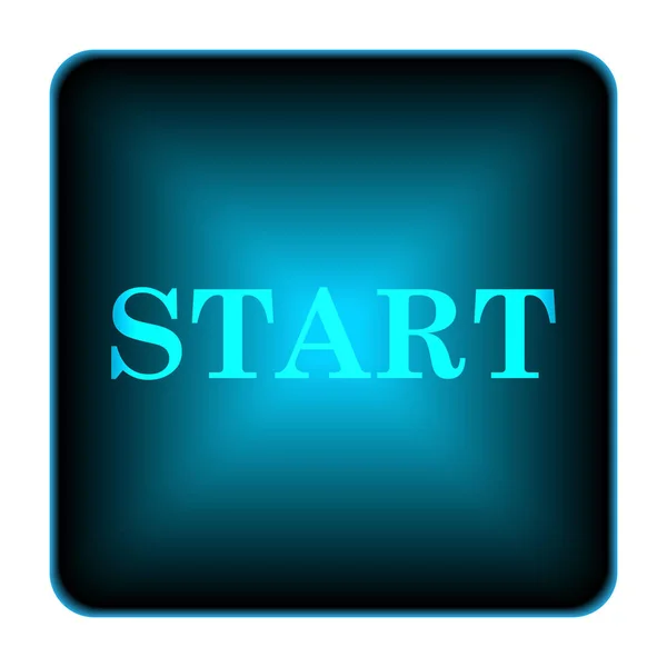 Ikona Start Internet Tlačítko Bílém Pozadí — Stock fotografie