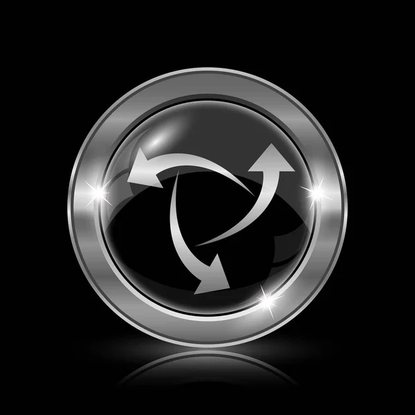 アイコンの変更 黒い背景にインター ネット ボタン — ストック写真