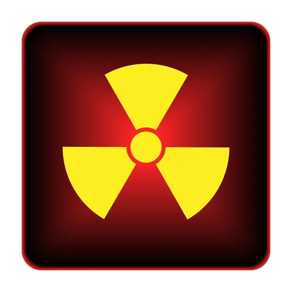 放射線のアイコン 白い背景の上のインター ネット ボタン — ストック写真