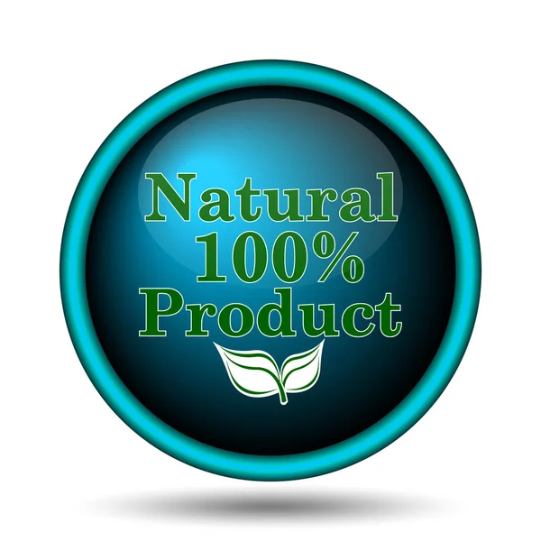 100 Percent Natural Product Icon Internet Button White Background — Stock Photo, Image