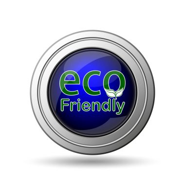 Eco dostu simgesi. Beyaz arka plan üzerinde Internet düğmesi