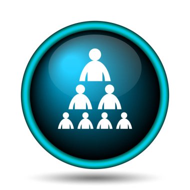 Kuruluş grafiği ile insanlar kutsal kişilerin resmi. Beyaz arka plan üzerinde Internet düğmesi