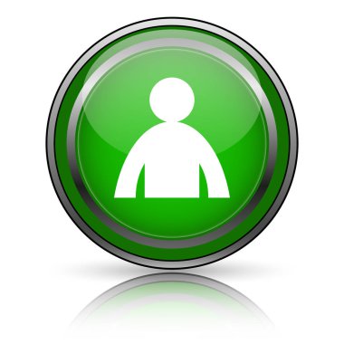 Beyaz arkaplanda parlak simge