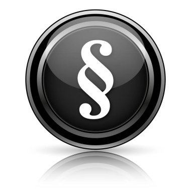 Beyaz arka planda siyah parlak simgesi