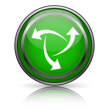 Beyaz arkaplanda parlak simge