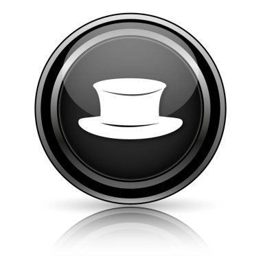 Beyaz arka planda siyah parlak simgesi