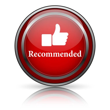 Beyaz zemin üzerine kırmızı parlak simge. Internet düğmesi.