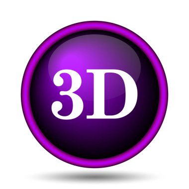 3D simgesi. Beyaz arka plan üzerinde Internet düğmesi