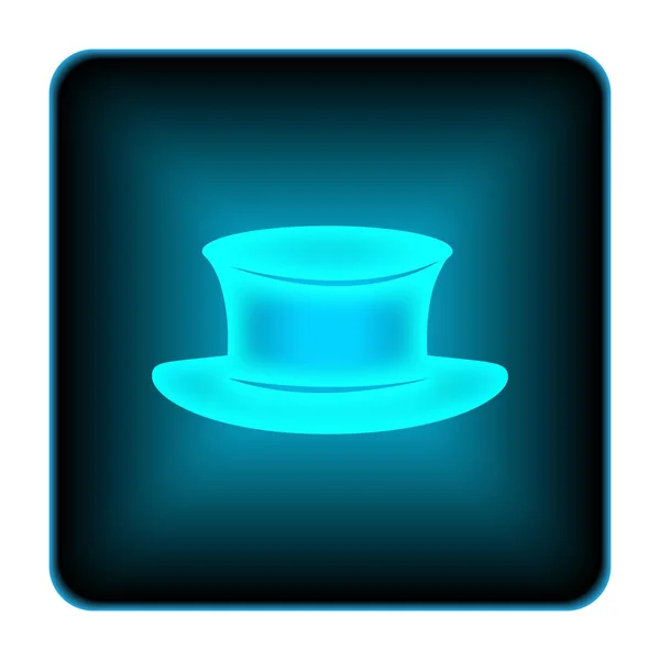 帽子アイコン 白い背景の上のインター ネット ボタン — ストック写真