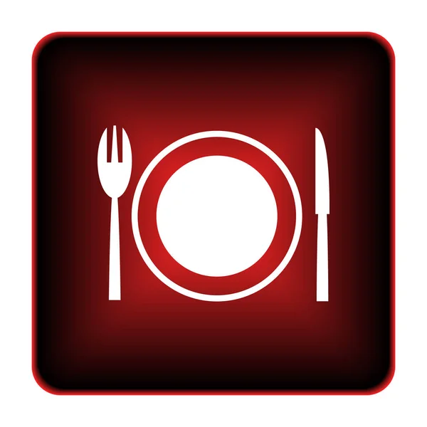 Restoran Simgesi Beyaz Arka Plan Üzerinde Internet Düğmesi — Stok fotoğraf