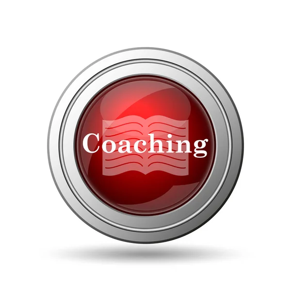 Coaching Pictogram Internet Knop Witte Achtergrond — Stockfoto