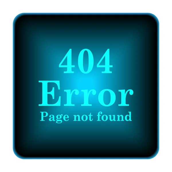 Ícone Erro 404 Botão Internet Fundo Branco — Fotografia de Stock