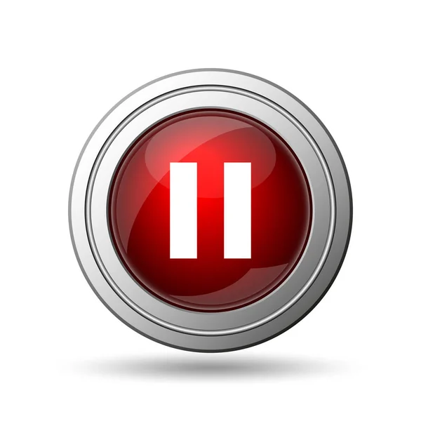 Pause Icon Internet Button White Background — Stock Photo, Image