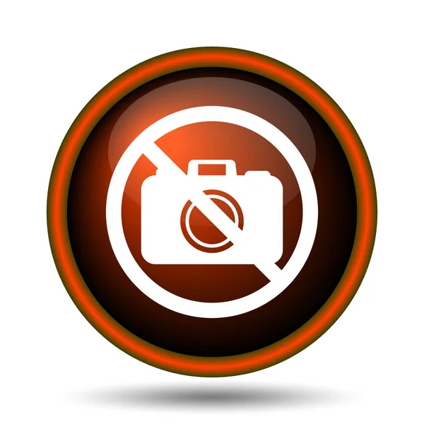 Запретная Иконка Камеры Кнопка Интернет Белом Фоне — стоковое фото