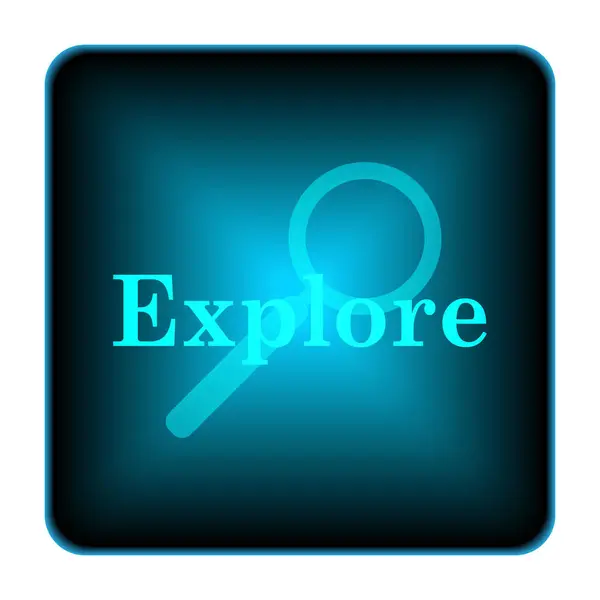 Explore Icon Internet Button White Background — Stock Photo, Image