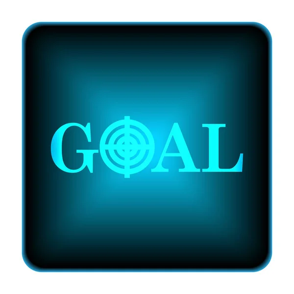Goal Icon Internet Button White Background — Stock Photo, Image