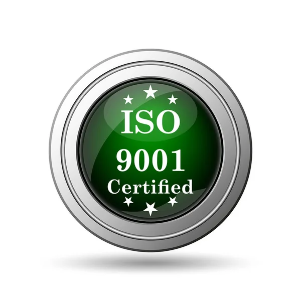 Iso9001 Symbol Internet Taste Auf Weißem Hintergrund — Stockfoto