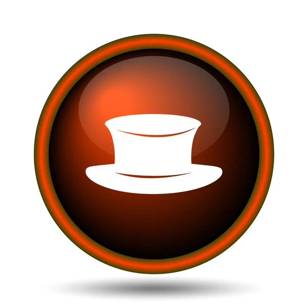 Καπέλο Εικονίδιο Κουμπί Internet Άσπρο Φόντο — Φωτογραφία Αρχείου