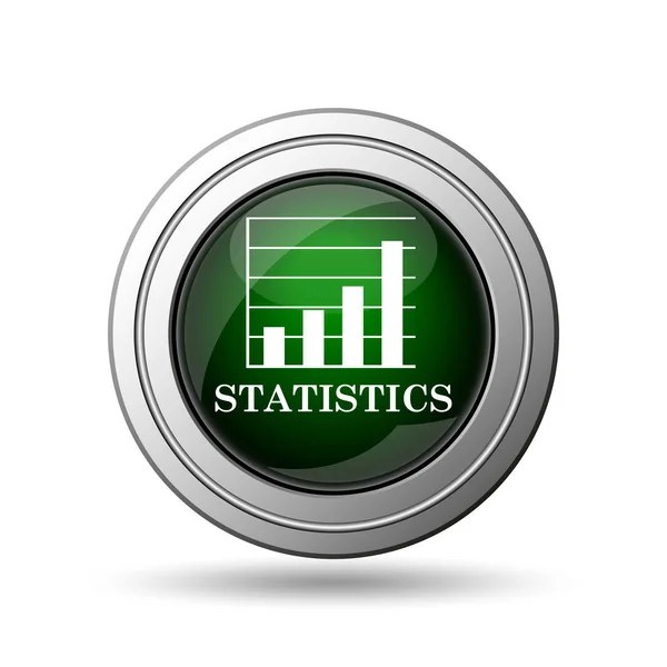 Statistik Simgesi Beyaz Arka Plan Üzerinde Internet Düğmesi — Stok fotoğraf