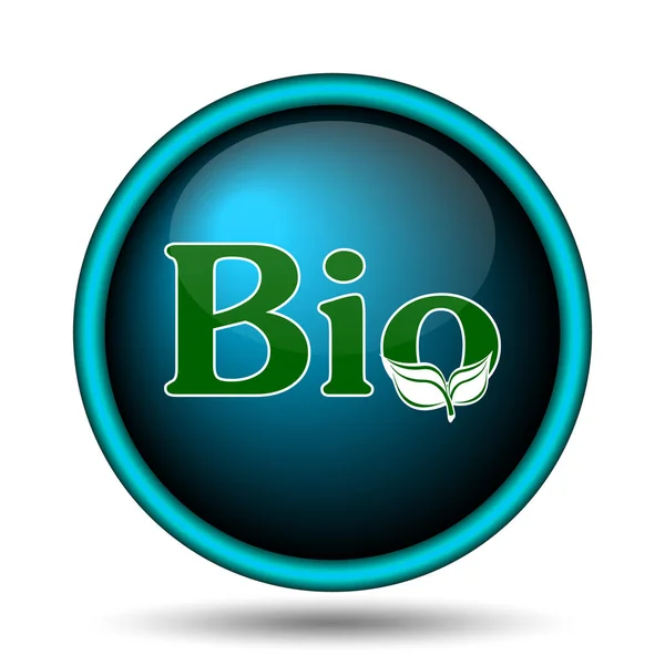 Bio Icon Internet Button White Background — Stock Photo, Image