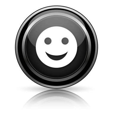 Beyaz arka planda siyah parlak simgesi