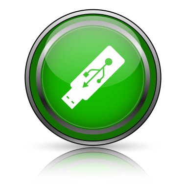 Beyaz arkaplanda parlak simge