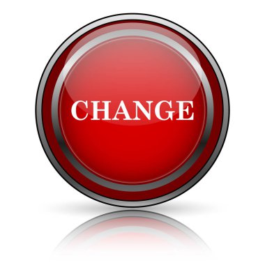 Beyaz zemin üzerine kırmızı parlak simge. Internet düğmesi.