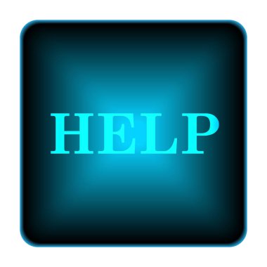 Yardım simgesi. Beyaz arka plan üzerinde Internet düğmesi