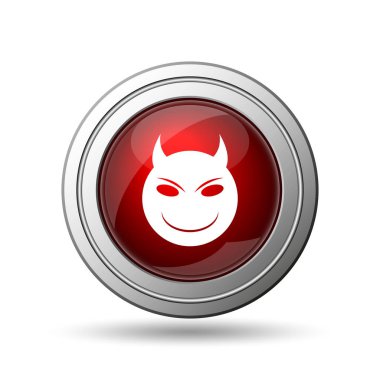 Kötü simgesi. Beyaz arka plan üzerinde Internet düğmesi