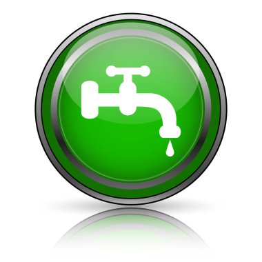 Beyaz arkaplanda parlak simge