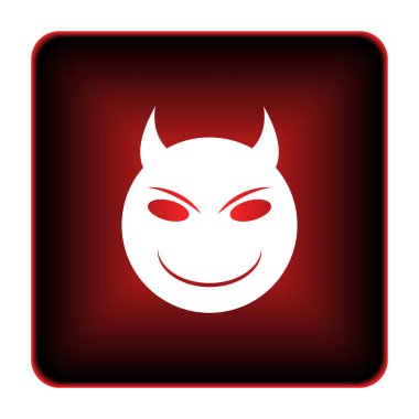 Kötü simgesi. Beyaz arka plan üzerinde Internet düğmesi