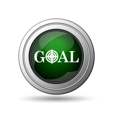 Hedef simgesi. Beyaz arka plan üzerinde Internet düğmesi