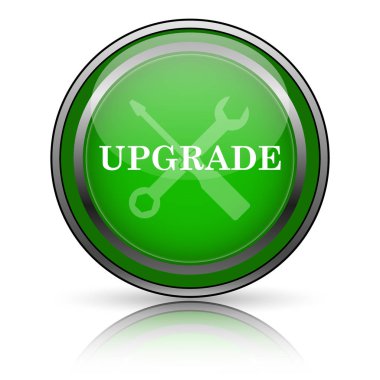 Beyaz arkaplanda parlak simge