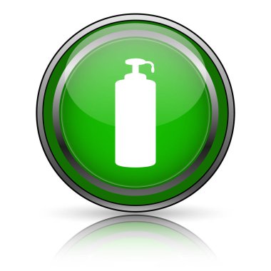 Beyaz arkaplanda parlak simge