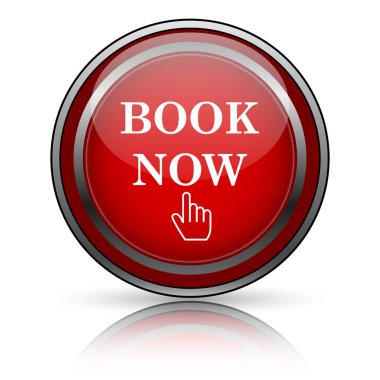 Beyaz zemin üzerine kırmızı parlak simge. Internet düğmesi.