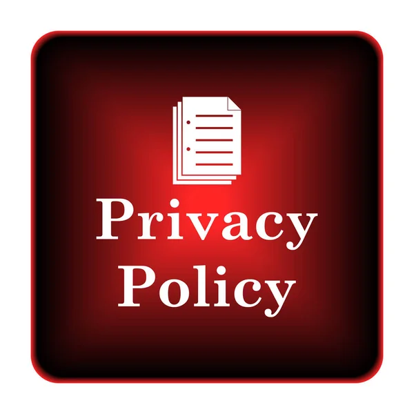 Icono Política Privacidad Botón Internet Sobre Fondo Blanco —  Fotos de Stock