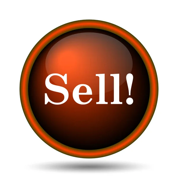 Продавать Иконку Кнопка Интернет Белом Фоне — стоковое фото