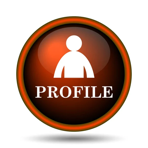 Profile Icon Internet Button White Background — Stock Photo, Image