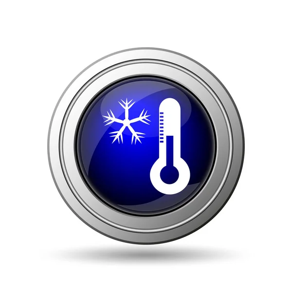 Schneeflocke mit Thermometer-Symbol — Stockfoto