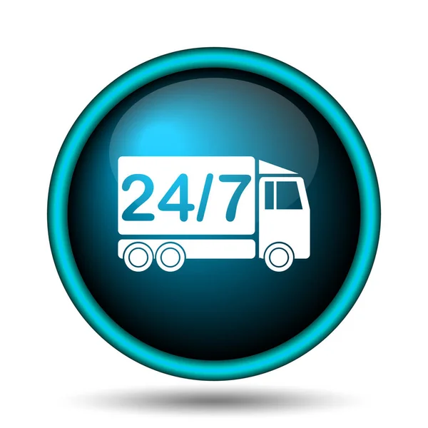 24 7 Lieferwagen-Symbol — Stockfoto