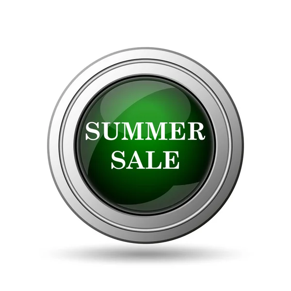 Summer Sale Icon Internet Button White Background — Stock Photo, Image